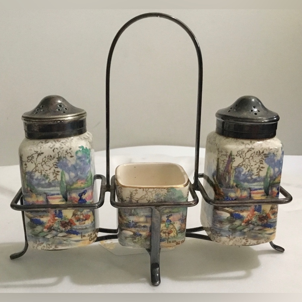 Vintage Silver Plated Lancaster & Sandland Condiment Set